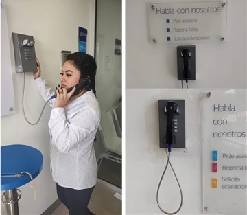 Telefon JR201-FK Reżistenti għall-Vandali Installat fil-Bank Lokali tal-Messiku