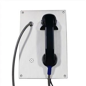 It-telefon tal-handset tal-linja sħuna tal-istainless steel brushed